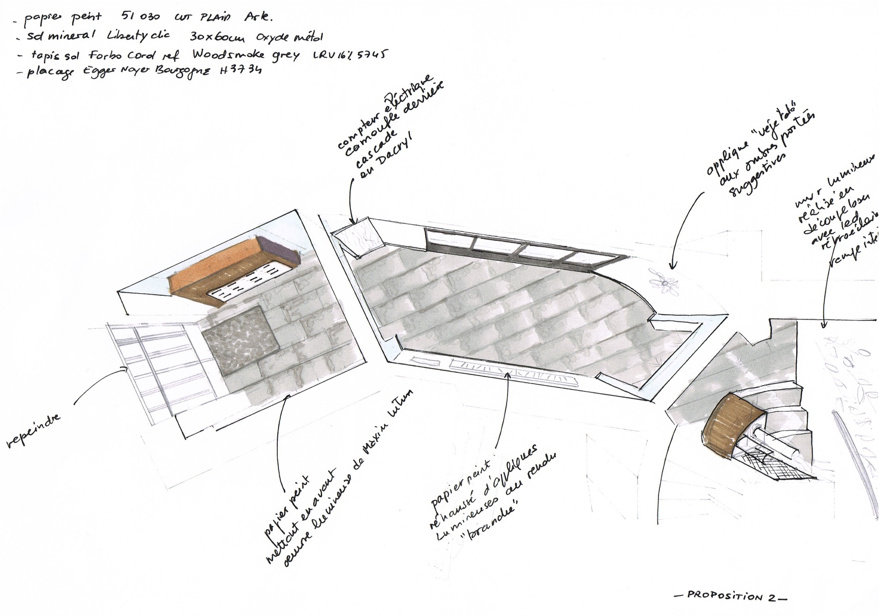 Projet Hall Entrée d'Immeuble • De l'intérieur, Architecte d'intérieur • 44
